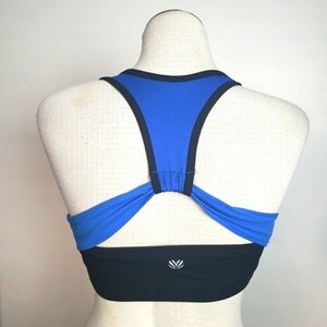 Forever 21 Royal Blue & Black Racerback Women's Sport Bra Size S